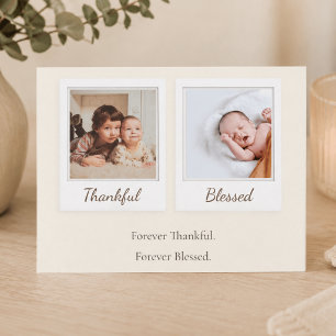 Thankful & Blessed Polaroid Photo Custom Gift Postcard