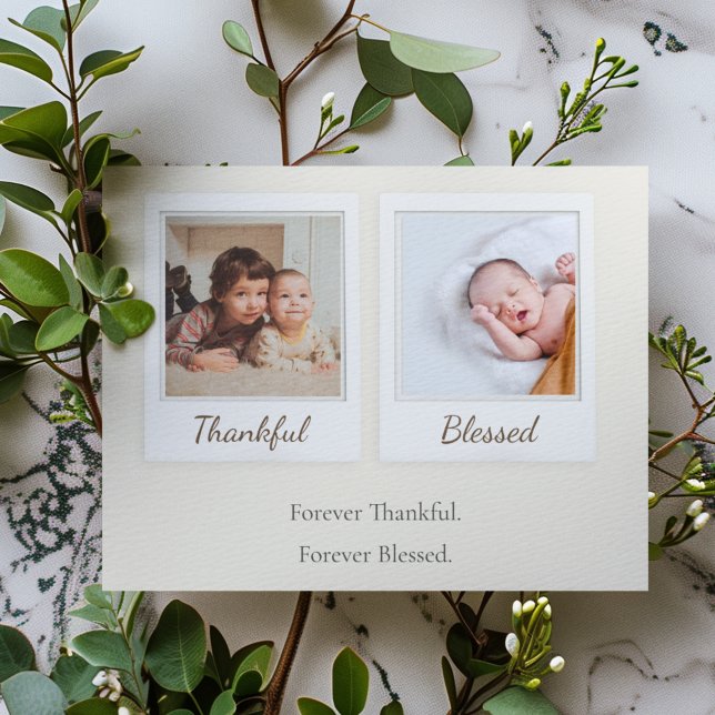 Thankful & Blessed Polaroid Photo | Custom Gift Postcard (Creator Uploaded)