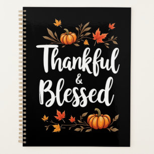 Thankful & Blessed Rustic Farmhouse Chalkboard Planner
