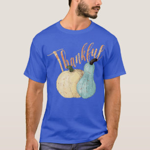 Thankful Blue and White Pumpkins fall autumnT-Shir T-Shirt