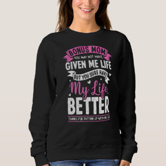 Thankful Bonus Mum Stepmother Stepmom  For Daughte Sweatshirt