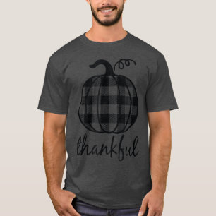 Thankful Buffalo Plaid Pumpkin Thanksgiving Family T-Shirt