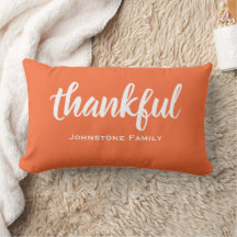 Thankful Chic Script Family Rustic Thanksgiving   