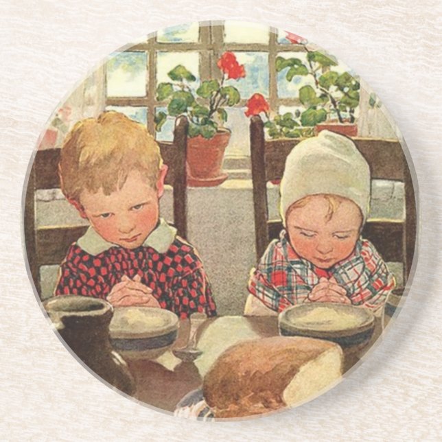 Thankful Children by Jessie Willcox Smith Coaster (Front)