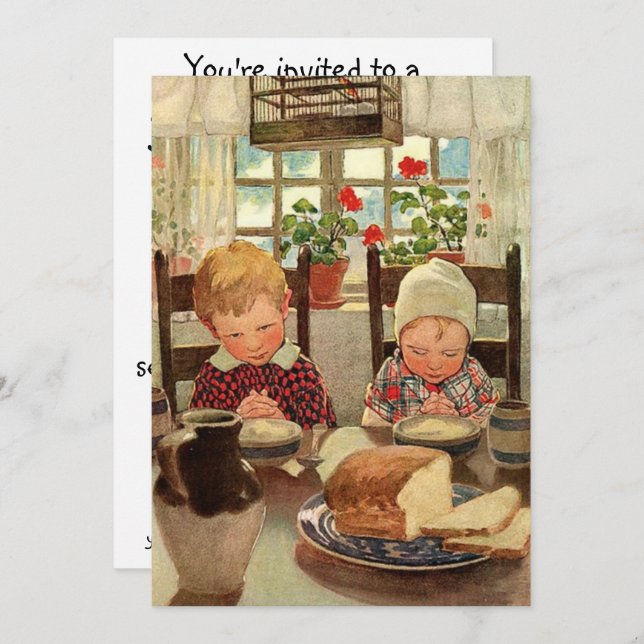 Thankful Children by Jessie Willcox Smith Invitation (Front/Back)