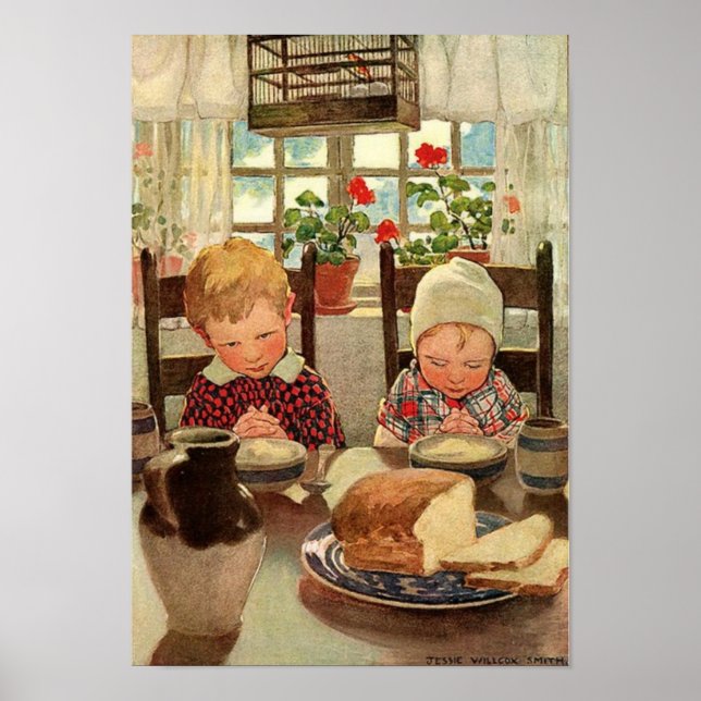 Thankful Children by Jessie Willcox Smith Poster (Front)