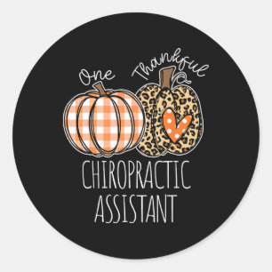 Thankful Chiropractic Istant Cute Thanksgiving Classic Round Sticker