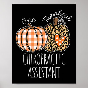 Thankful Chiropractic Istant Cute Thanksgiving  Poster