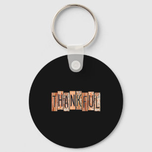 Thankful Coquette Bow Floral Cute Thanksgiving Aut Key Ring
