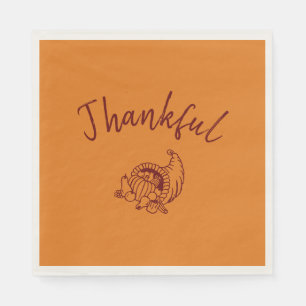 Thankful Cornucopia Luncheon Napkins Set of 50