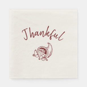 Thankful Cornucopia Set of 50 Napkin