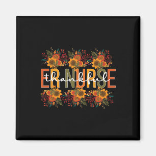 Thankful Emergency Nurse Thanksgiving ER Nurse 1 Magnet