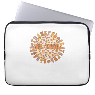 Thankful ER Tech Thanksgiving Emergency Room Tech Laptop Sleeve