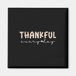 Thankful Everyday Fall Leaves Thanksgiving Autumn Magnet