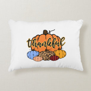 Thankful Fall Pumpkins Design Decorative Cushion