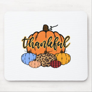 Thankful Fall Pumpkins Design Mouse Pad