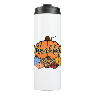 Thankful Fall Pumpkins Design Thermal Tumbler