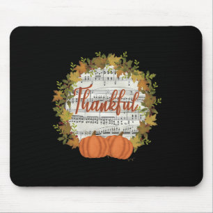 Thankful Fall Wreath with Music Mouse Pad