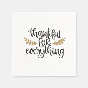Thankful for Everything Thanksgiving Funny  Napkin