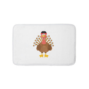 thankful for hockey thanksgiving Funny Turkey Ice  Bath Mat