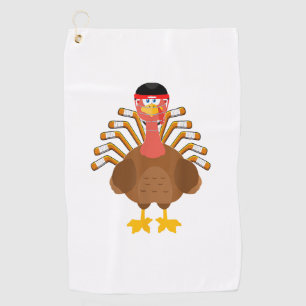 thankful for hockey thanksgiving Funny Turkey Ice Golf Towel
