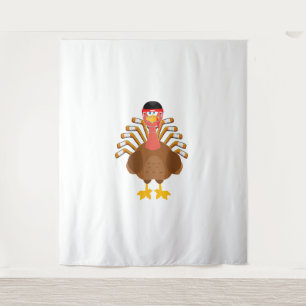 thankful for hockey thanksgiving Funny Turkey Ice  Tapestry