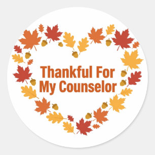 Thankful For My Counsellor Sticker