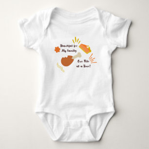 Thankful for My Family, One Bite at a Time Festive Baby Bodysuit