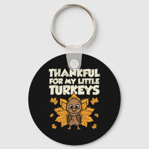 Thankful For My Little Turkeys Thanksgiving Teache Key Ring