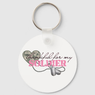 Thankful For My Soldier Key Ring