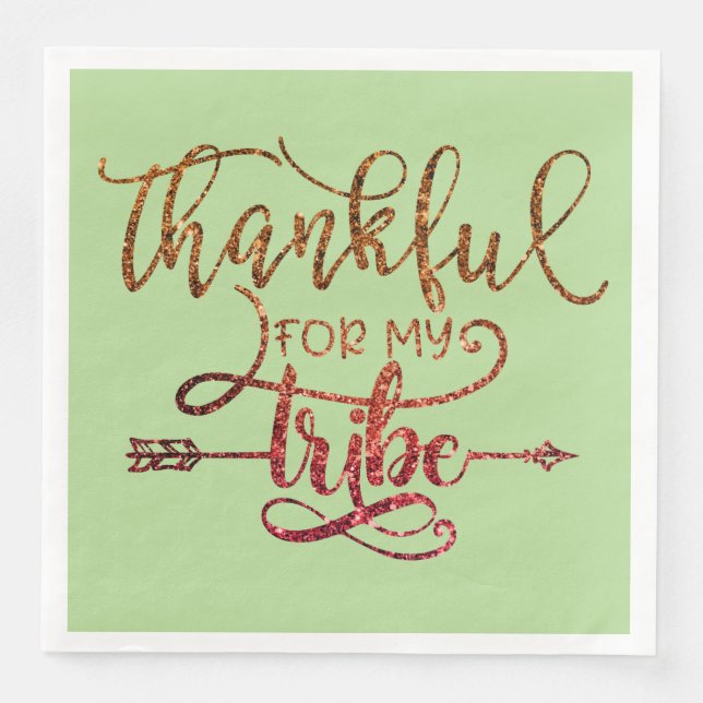 Thankful for my tribe napkin (Front)