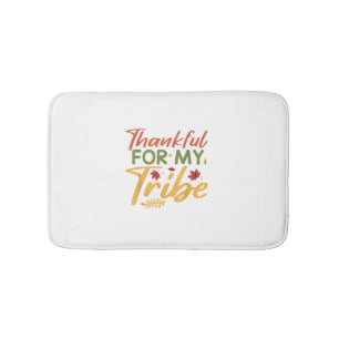 Thankful For My Tribe Thanksgiving Halloween Costu Bath Mat