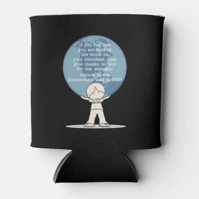 Thankful for Strength Can Cooler (Front)