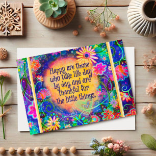 Thankful for the Little Things Card