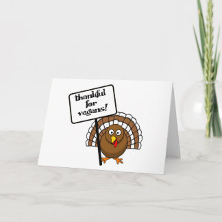 Thankful for vegans! holiday card
