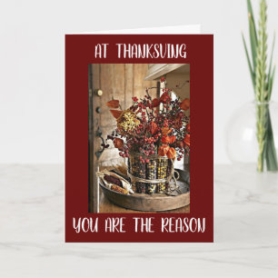 THANKFUL FOR "YOU" AT THANKSGIVING (AND ALL YEAR) HOLIDAY CARD