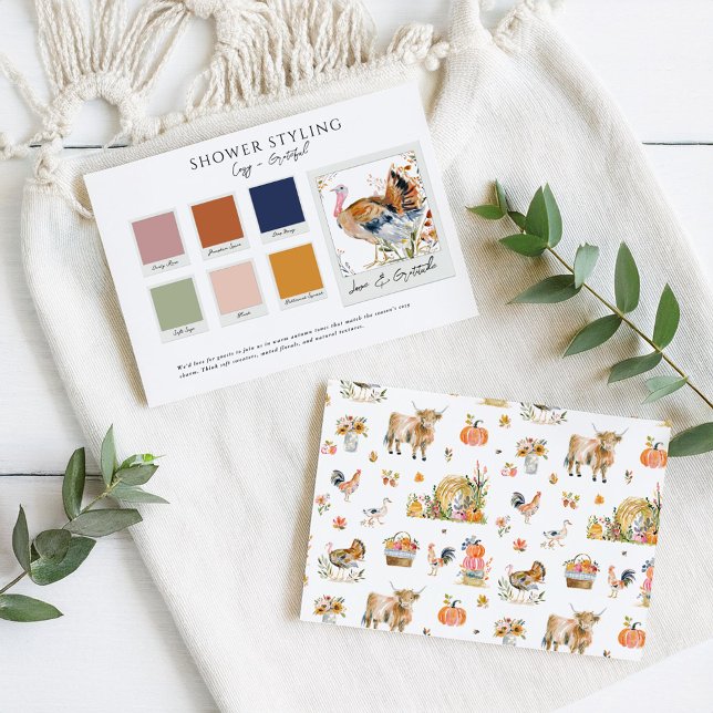 Thankful for You | Autumn Baby Shower Attire Colou Enclosure Card (Creator Uploaded)