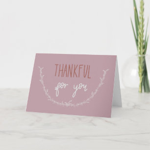 Thankful for You Card