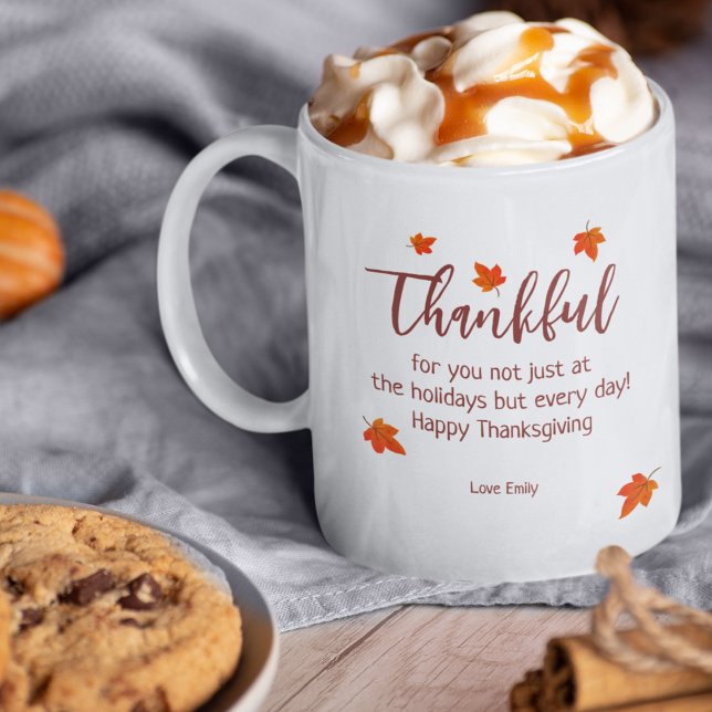 Thankful For You Custom Thanksgiving  Coffee Mug (Creator Uploaded)