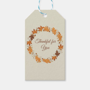 Thankful for You Fall Thank You Cards Gift Tags
