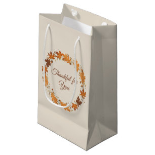 Thankful for You Fall Thank You Cards Small Gift Bag