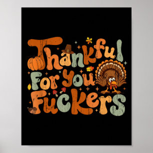 Thankful For You Forers, Funny Thanksgiving Poster