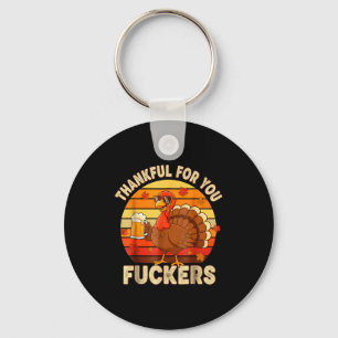 Thankful For You Forers Thanksgiving Happy Turkey Key Ring