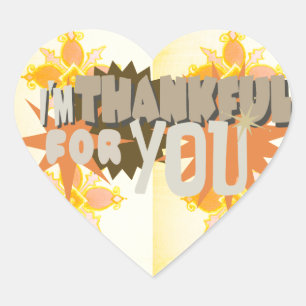 Thankful for you heart sticker