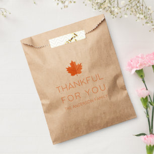 Thankful For You   Modern Minimalist Thanksgiving  Favour Bag