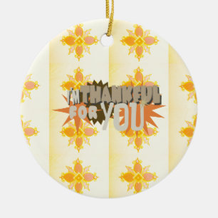 "Thankful For You" Ornament: A Symbol of Love Ceramic Tree Decoration