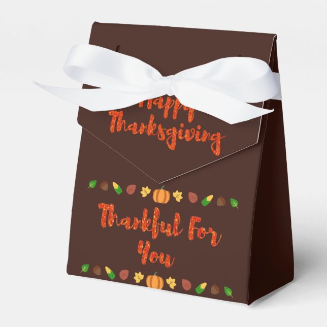 Thankful For You Thanksgiving Favour Box (Front Side)