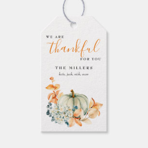 Thankful for You Thanksgiving Gift Tag Gift Label