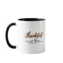 Thankful for you with Personalised name Mug