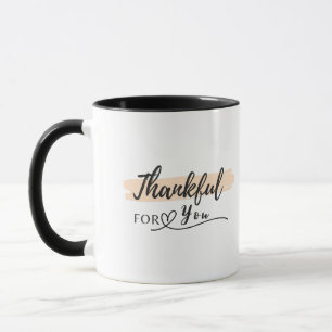 Thankful for you with Personalised name Mug